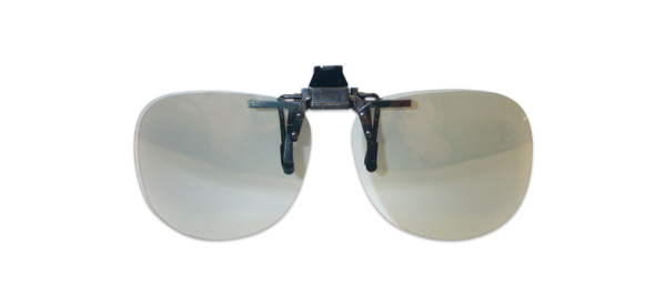 GetUSCart- CAXMAN Polarized Clip On Sunglasses Over Prescription Glasses  for Men Women UV Protection Flip Up Silver Mirrored Lens Extra Small
